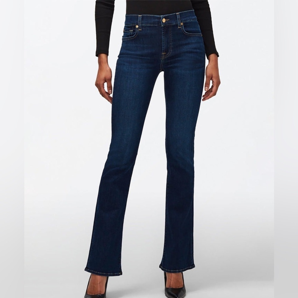 7 For All Mankind Women's A Pocket Low Rise Flare Jeans B (Air)